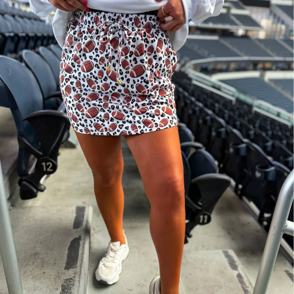 LEOPARD FOOTBALL ACTIVE SKORT