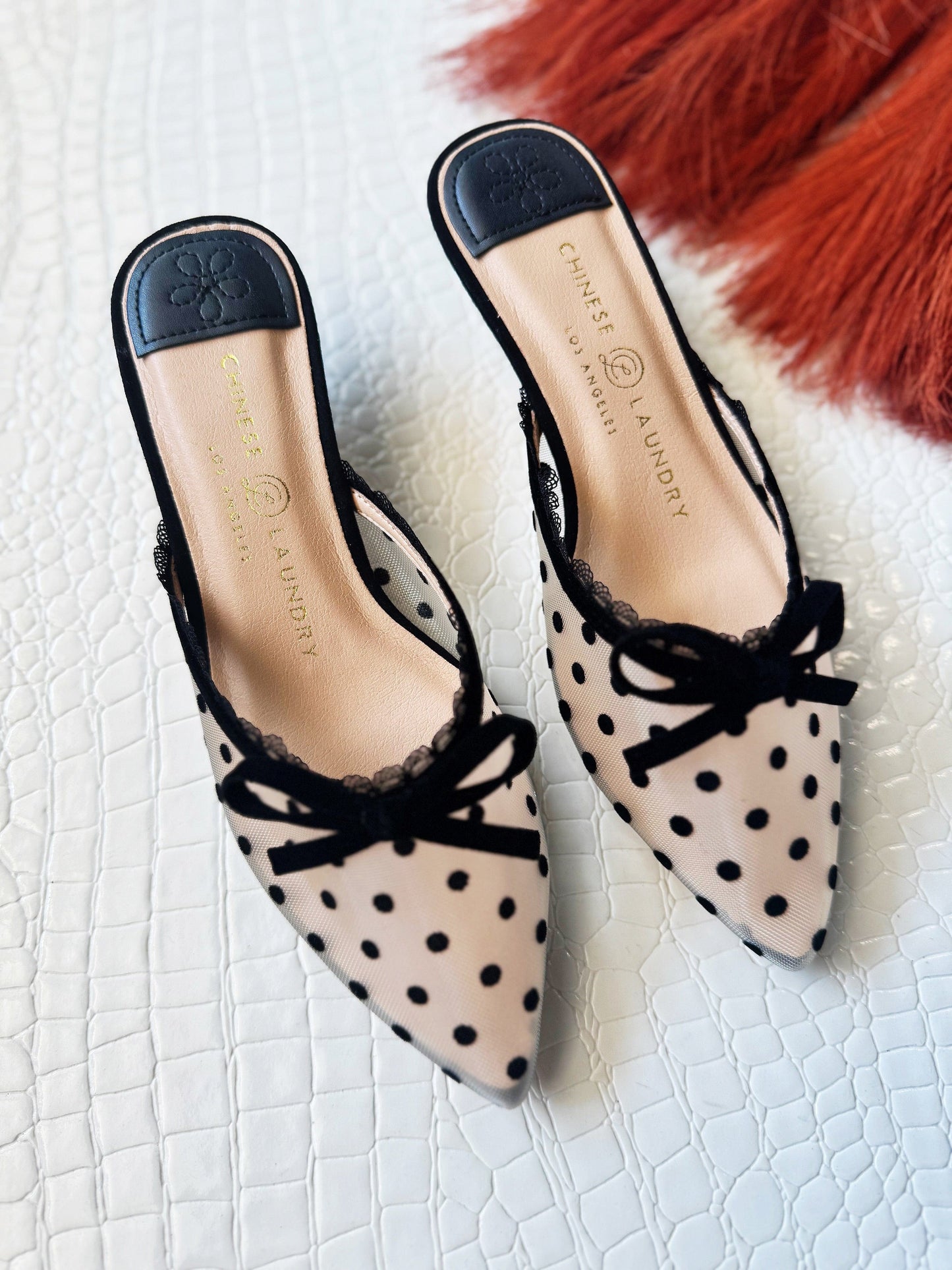 POLKA DOT KITTEN HEEL