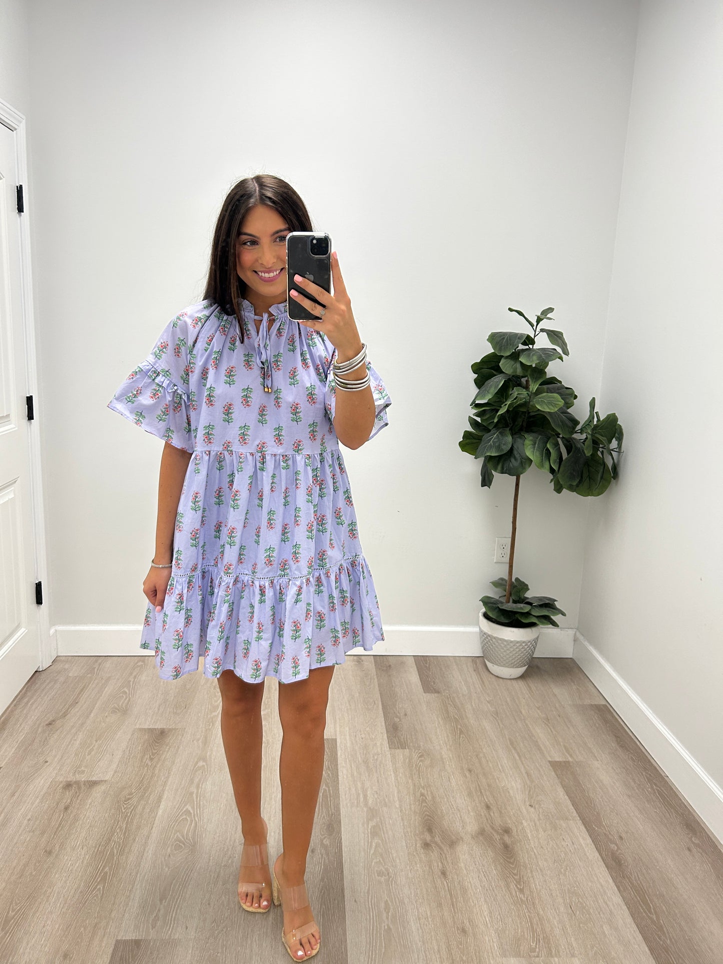LET IT GO FLORAL MINI DRESS