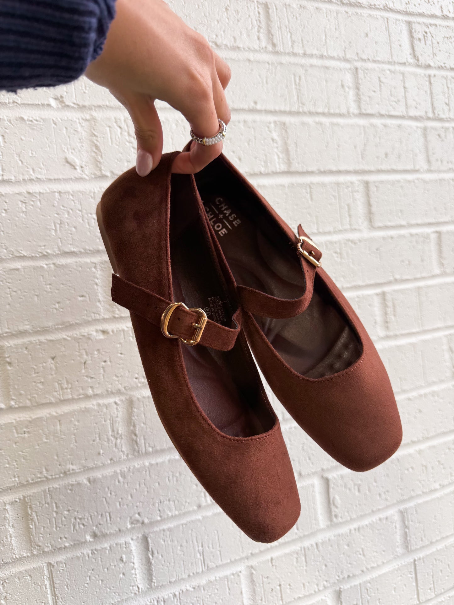 CHARLOTTE BROWN SUEDE FLATS