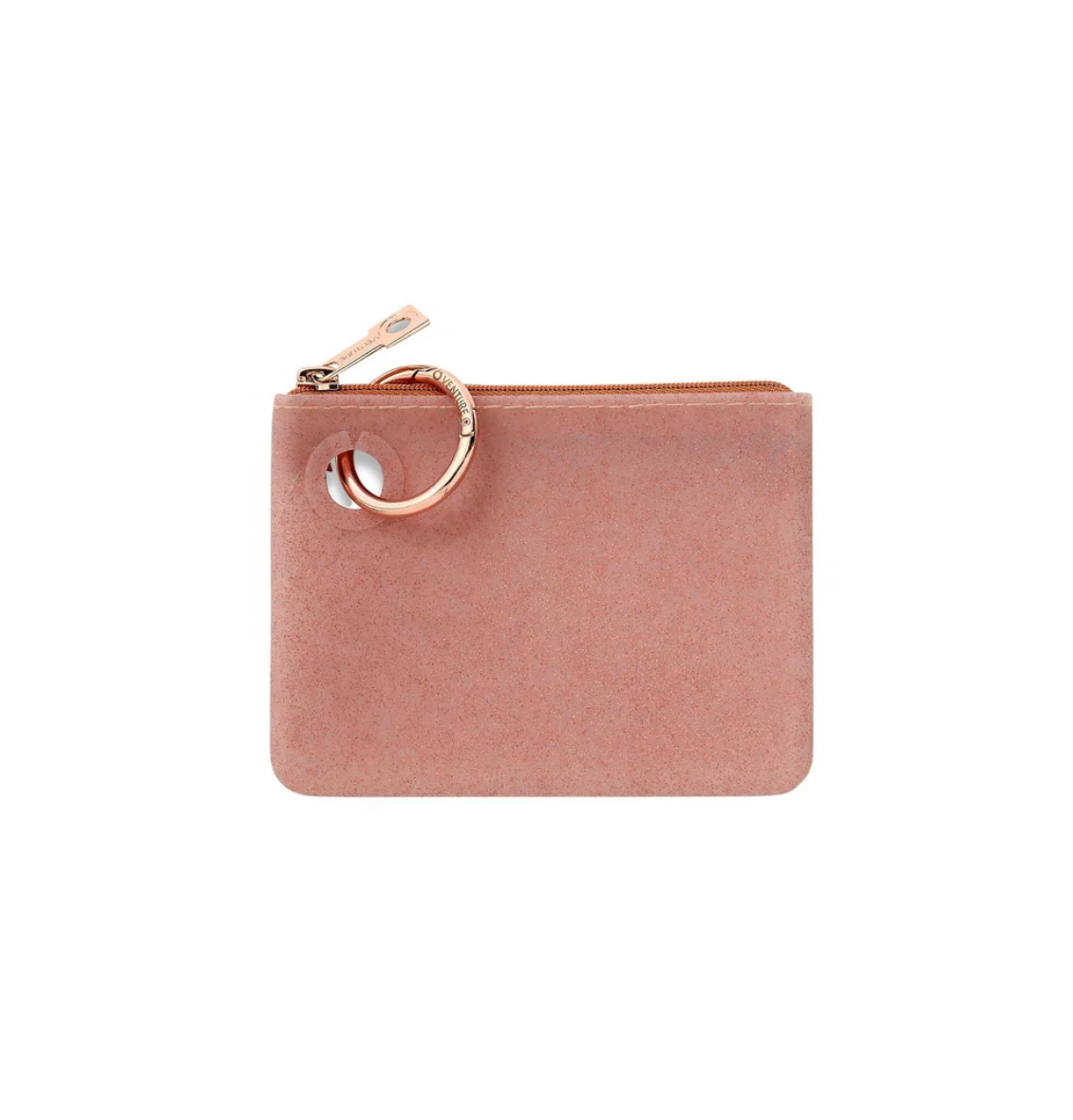 MINI POUCH - ROSE GOLD CONFETTI SILICONE