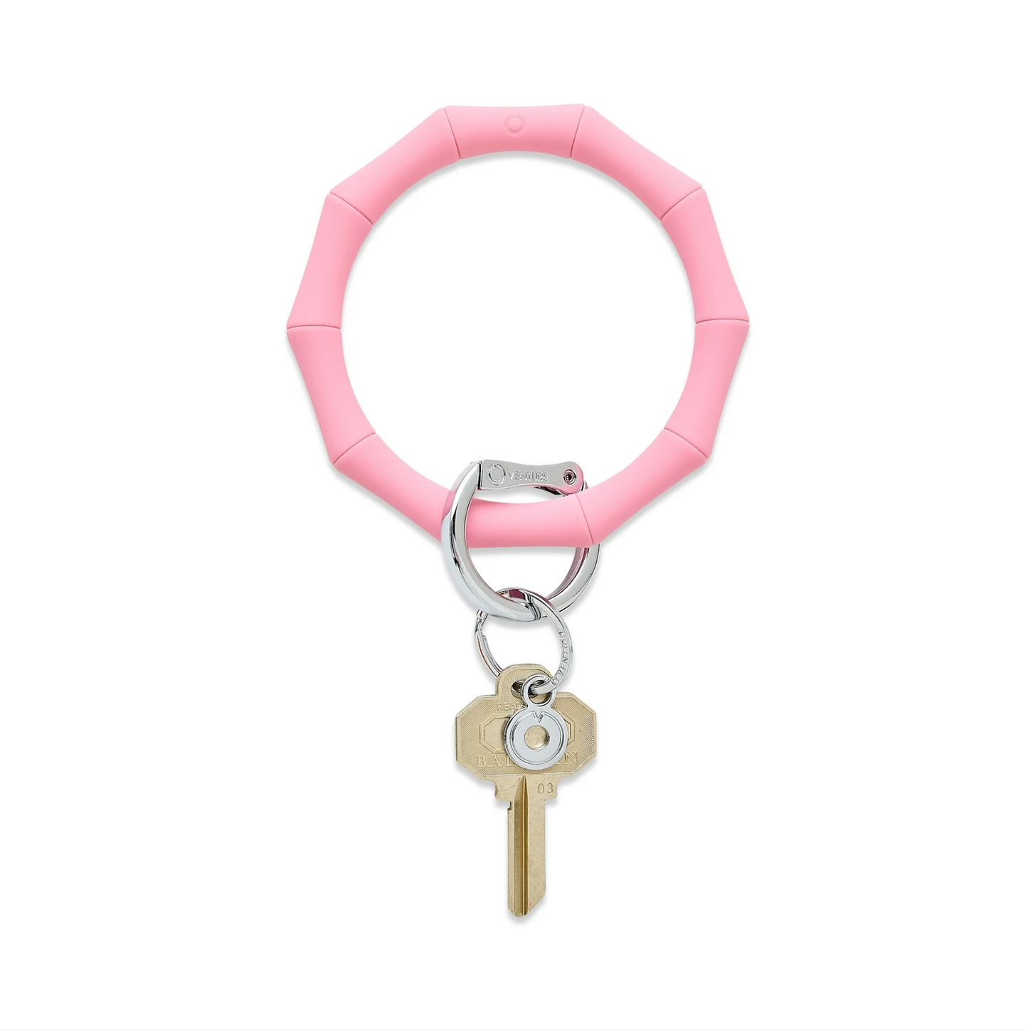 SILICONE BIG O® KEY RING - COTTON CANDY BAMBOO