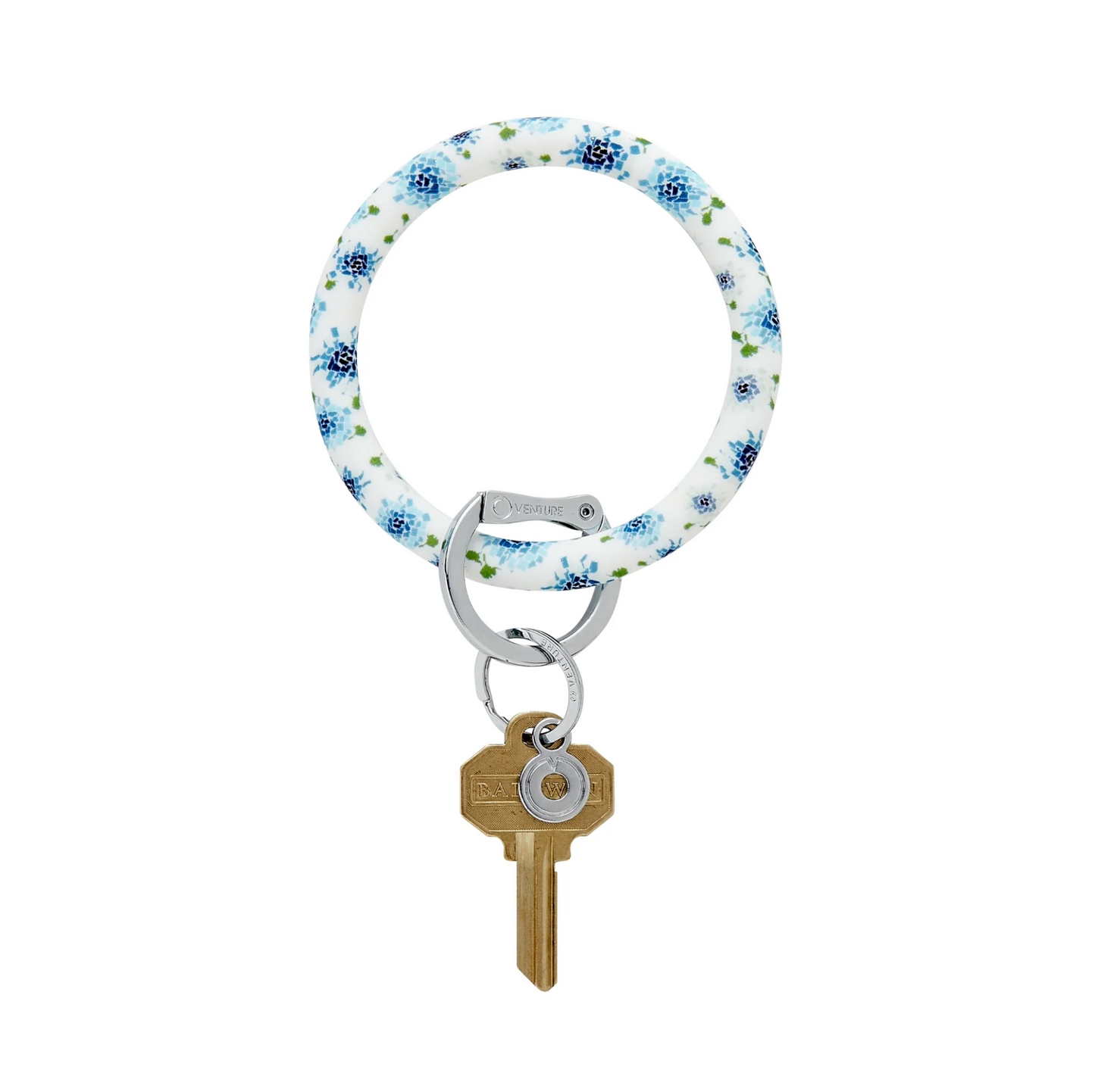 SILICONE BIG O® KEY RING - FIFTY STATES BLUE