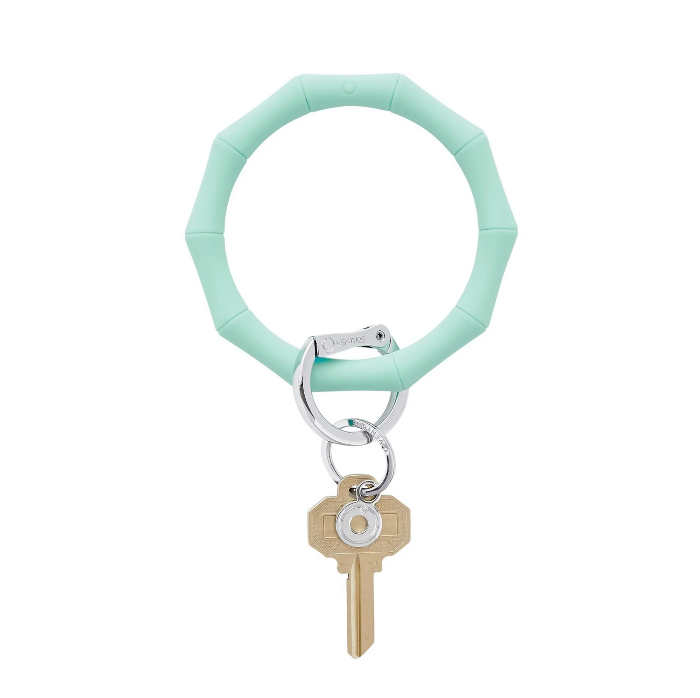 SILICONE BIG O® KEY RING - PISTACHIO BAMBOO