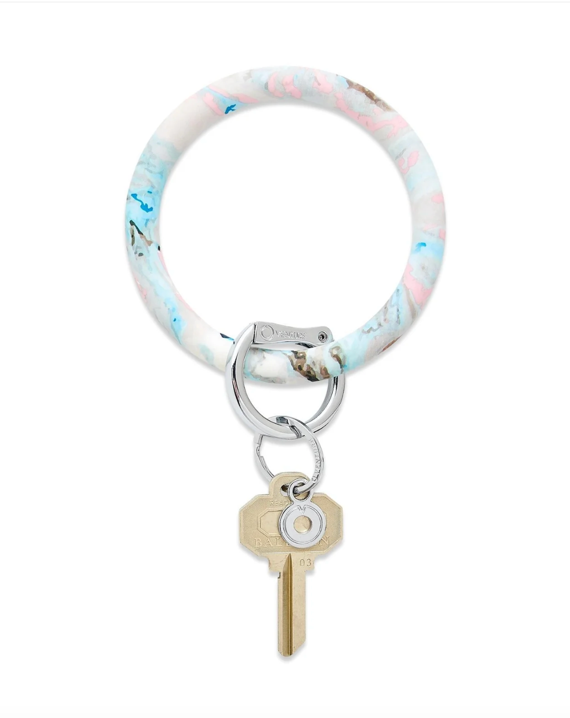 Silicone Big O® Key Ring - Pastel Marble