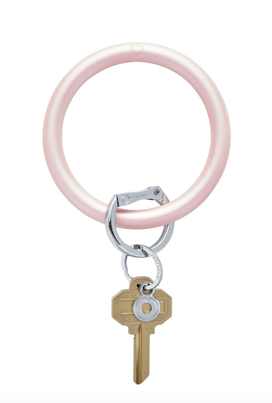 Silicone Big O® Key Ring - Rosé Pearlized