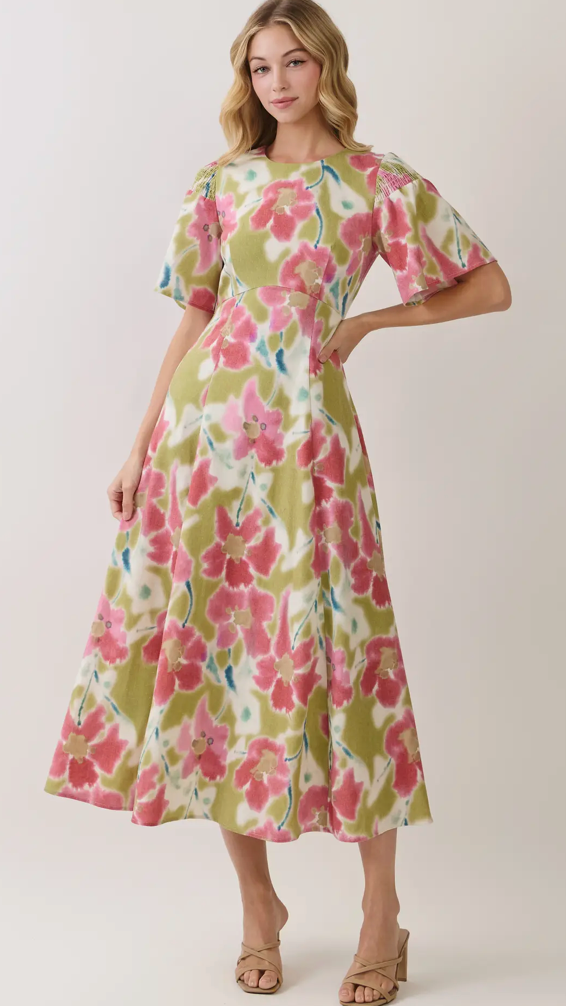TELLING THE STORY MIDI DRESS