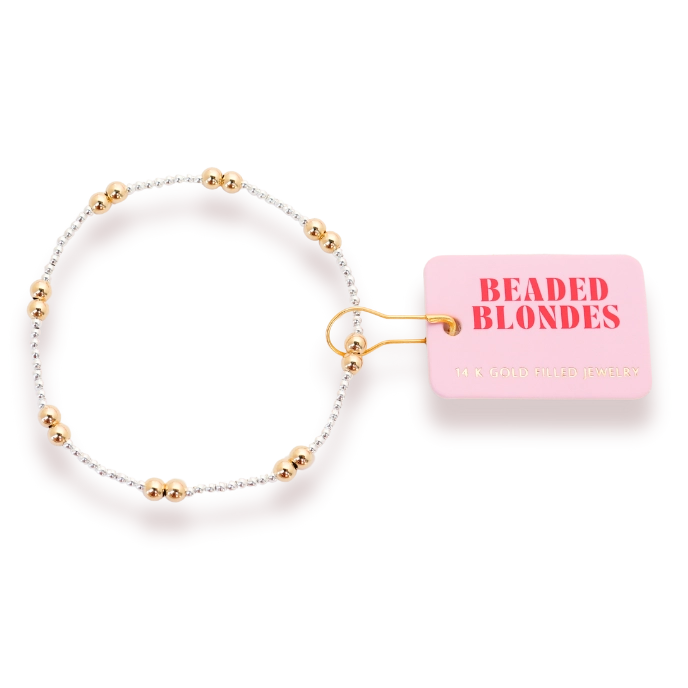 Petite Leah Bracelet in Silver with Gold