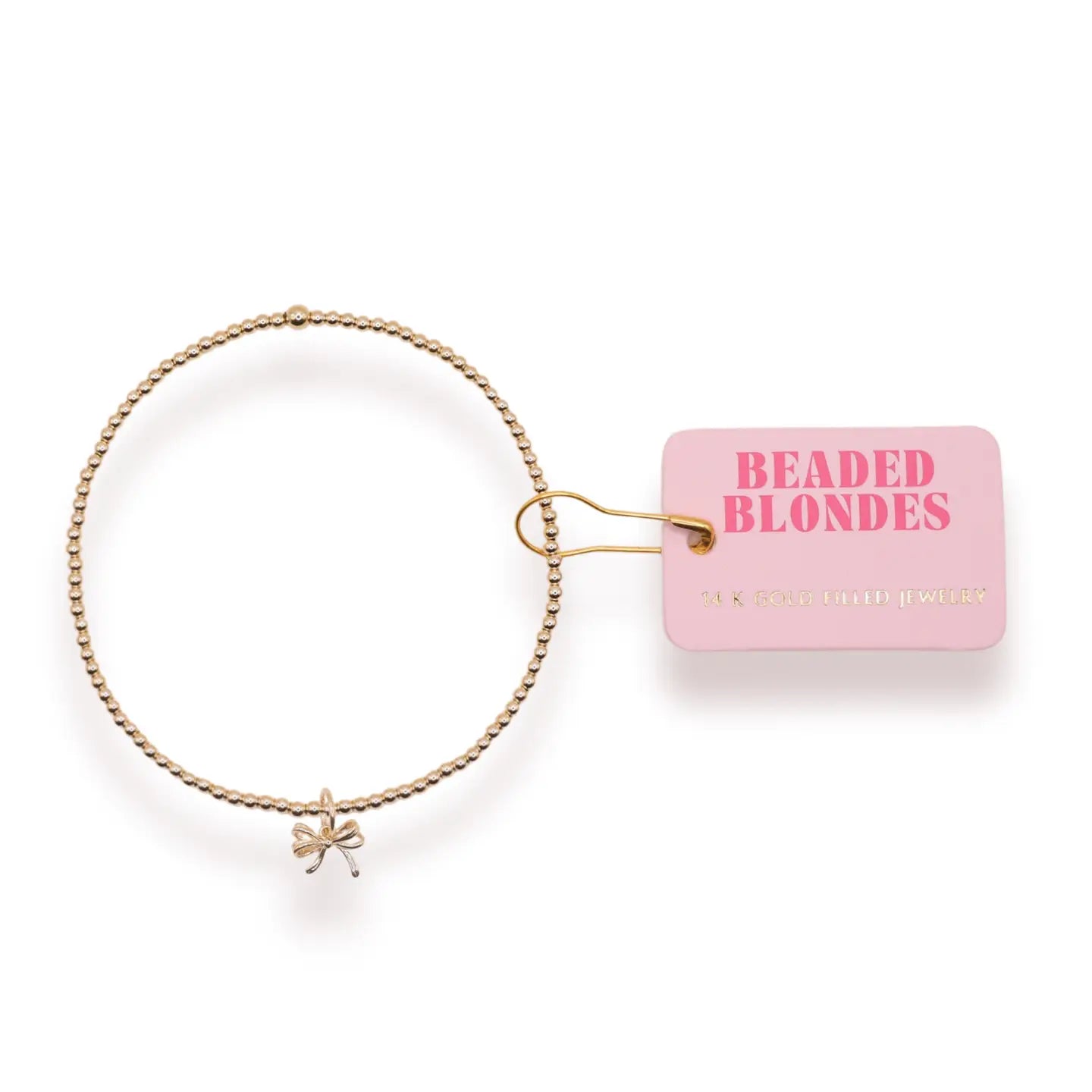 Gold Bow Charm Bracelet