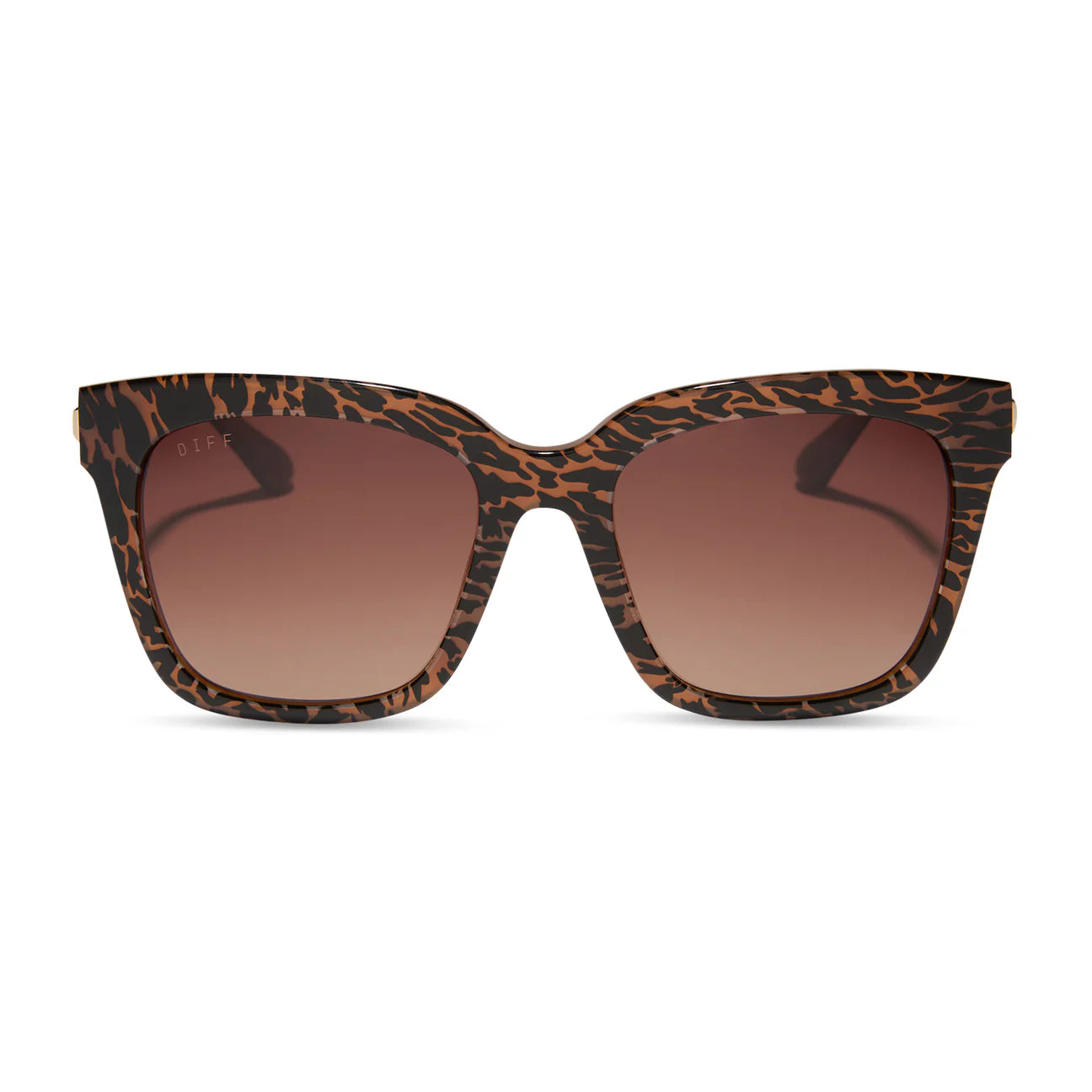 BELLA- ANIMAL + BROWN GRADIENT SUNGLASSES