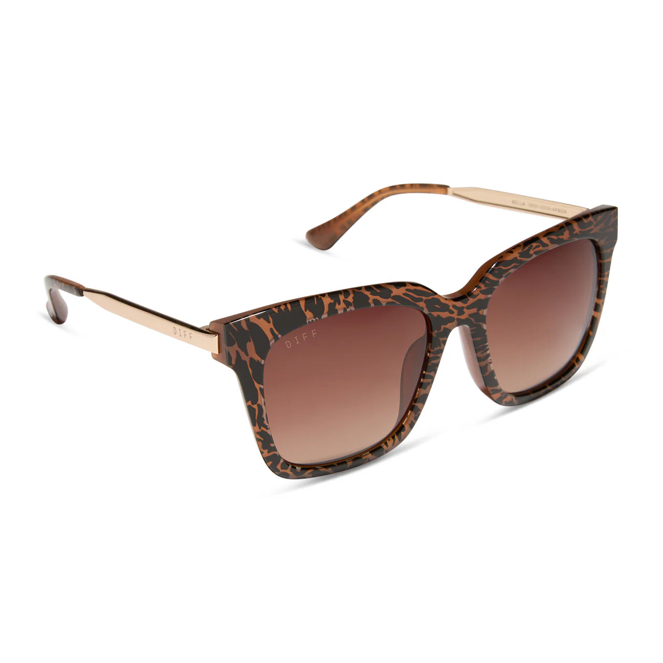 BELLA- ANIMAL + BROWN GRADIENT SUNGLASSES