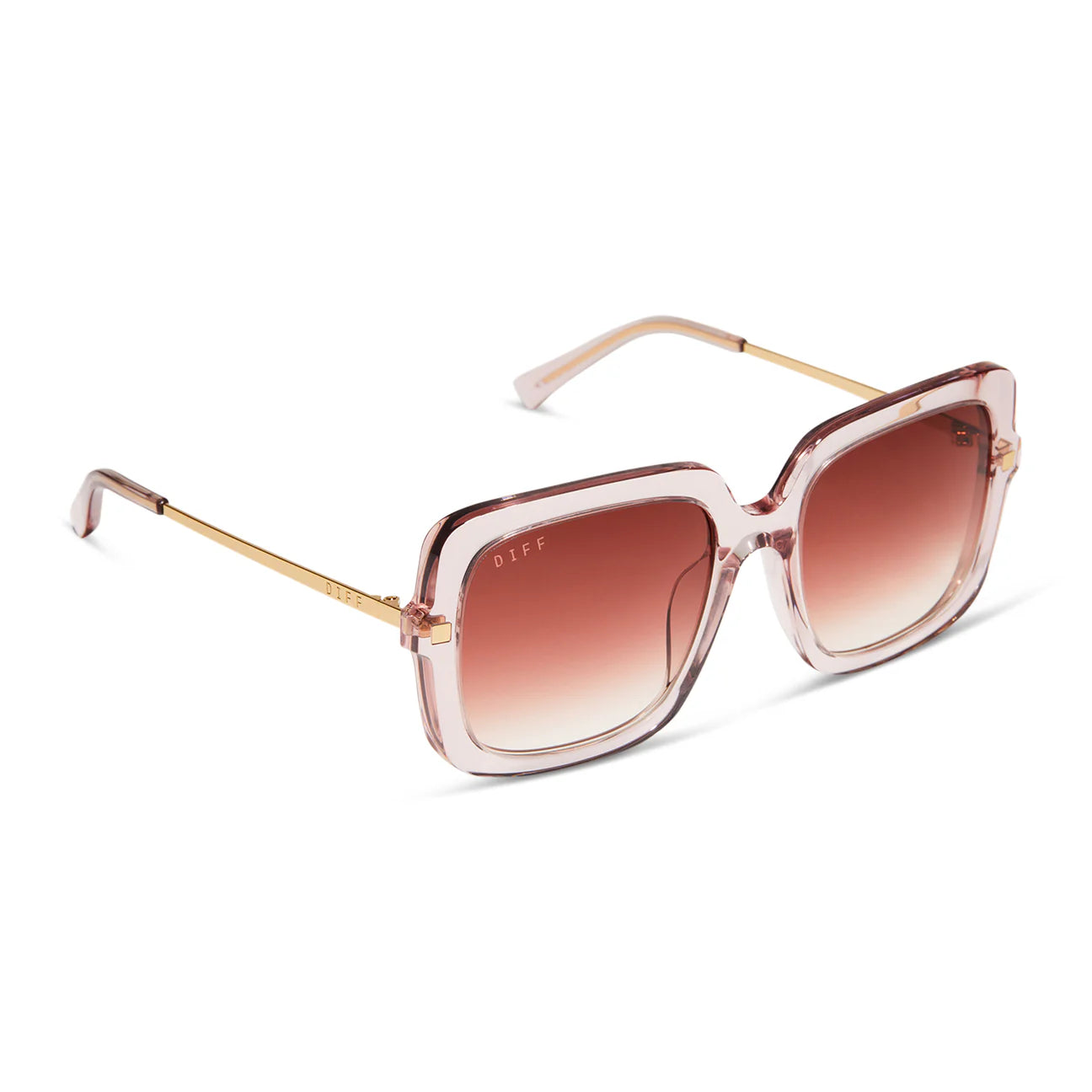 SANDRA- LIGHT PINK CRYSTAL GRADIENT SUNGLASSES