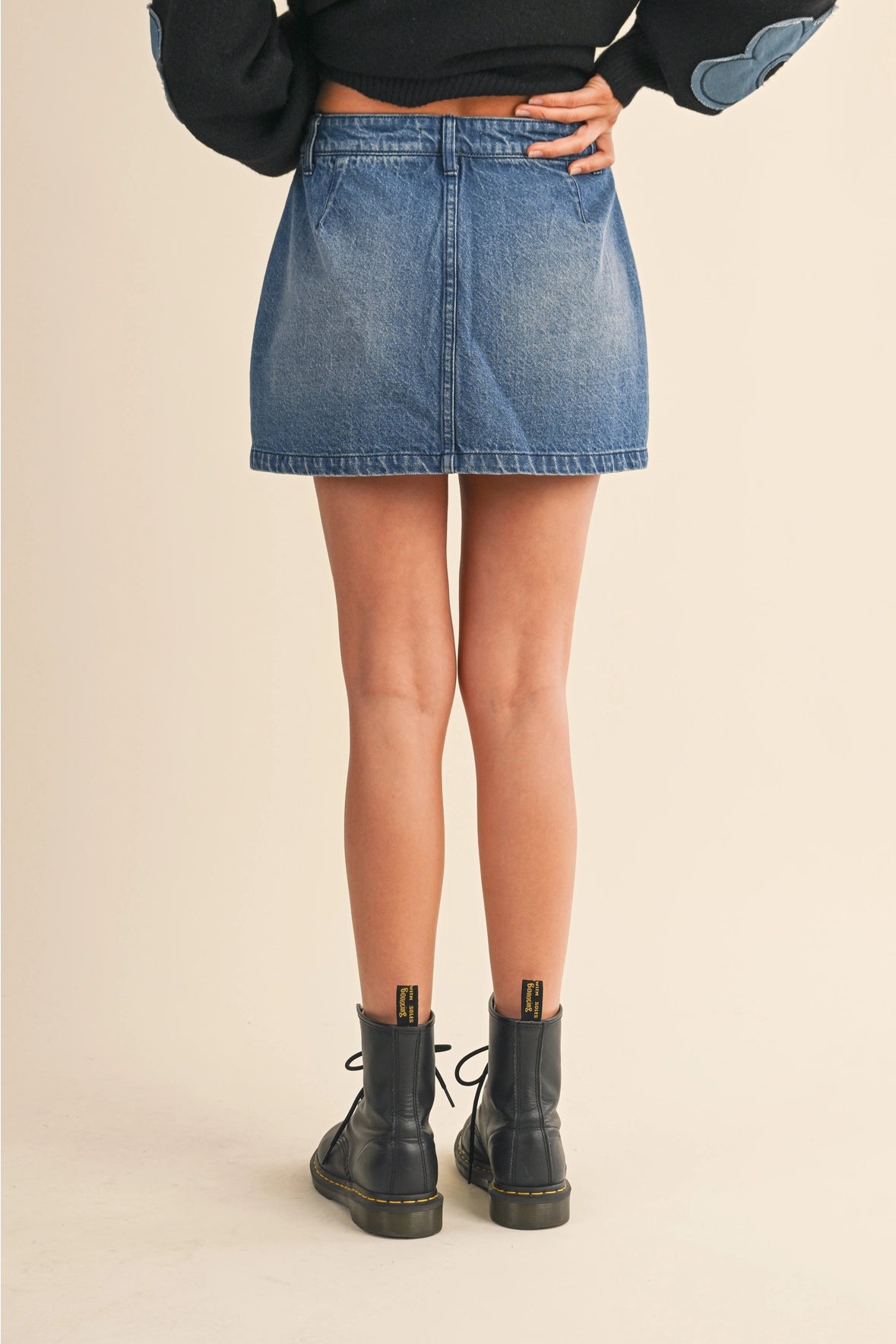 DENIM BARREL MINI SKORT