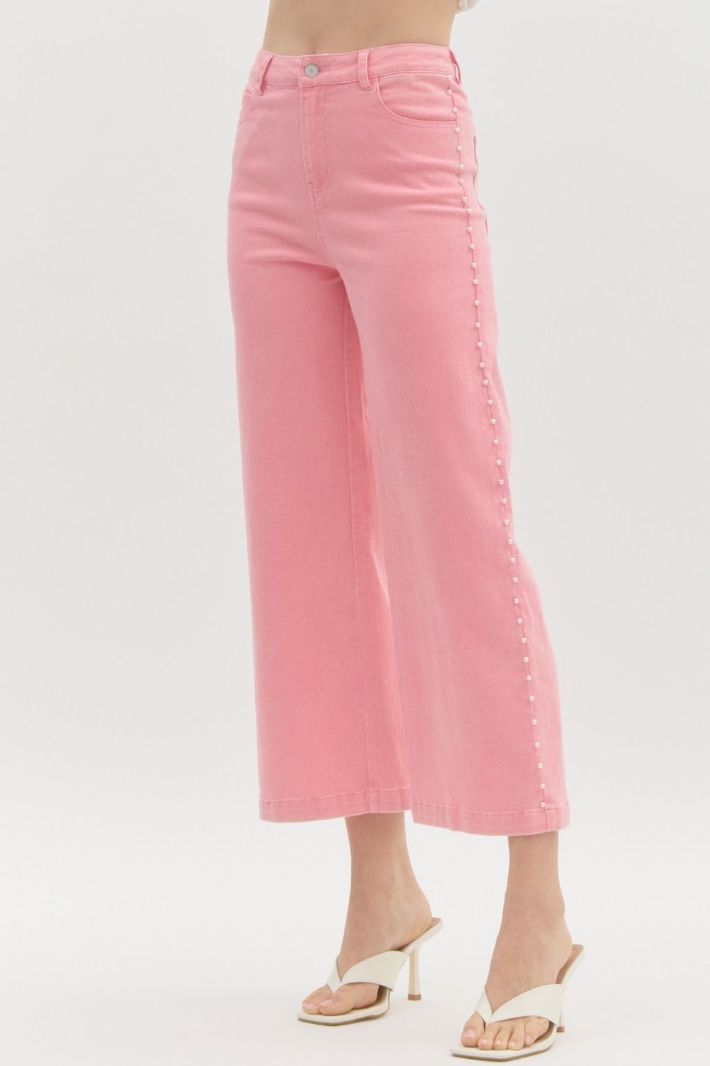 HIGH WAISTED PEARL JEANS