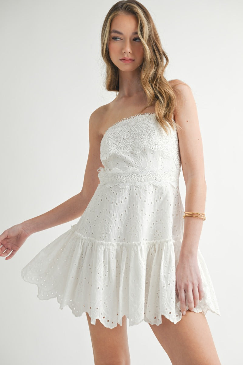 THE MAGGIE STRAPLESS TUBE MINI DRESS