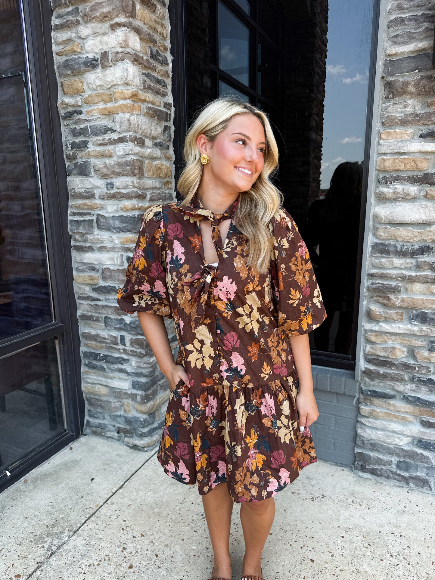 DID YOU FLORAL MINI DRESS