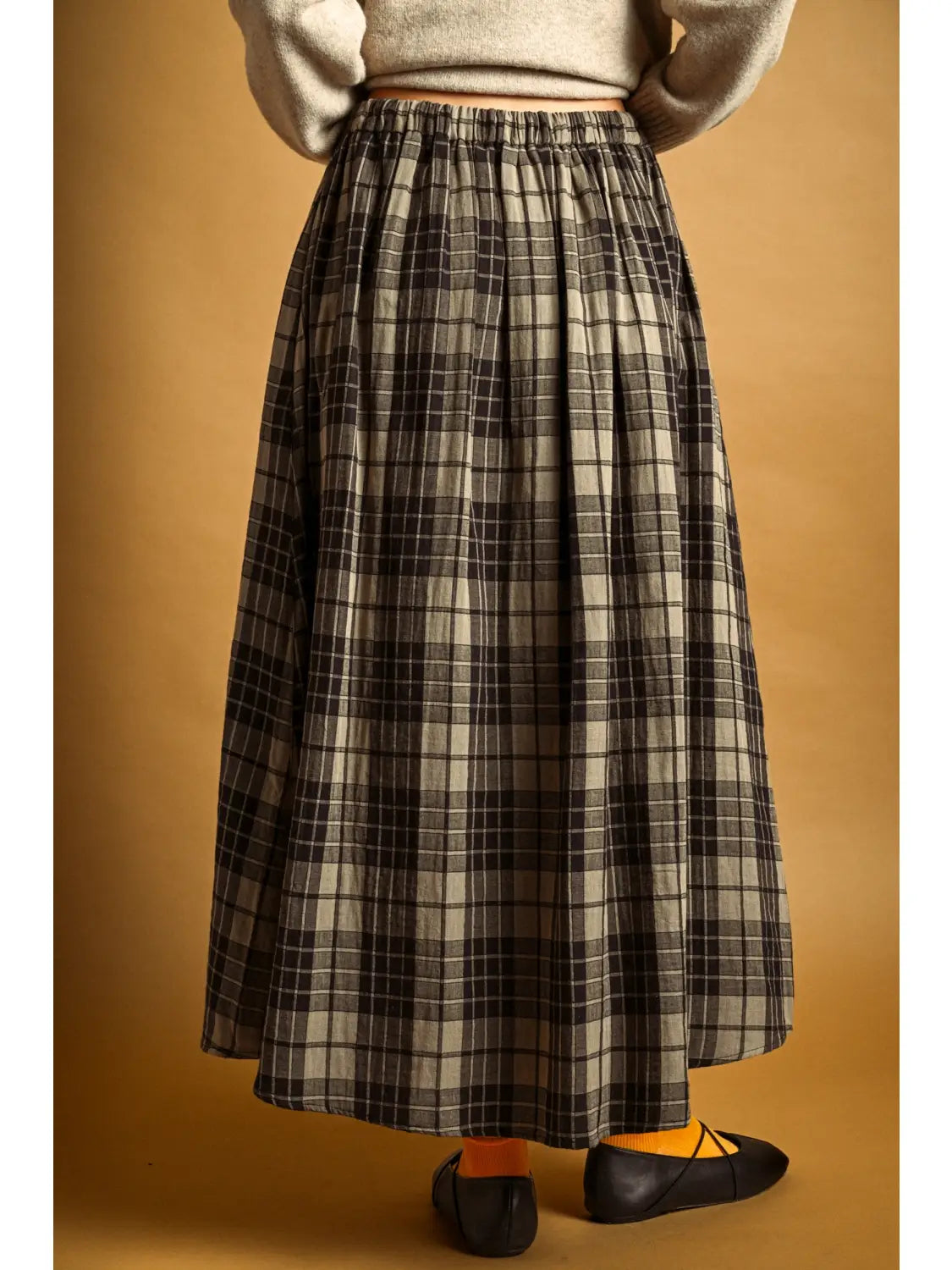 PLAID A-LINE SKIRT