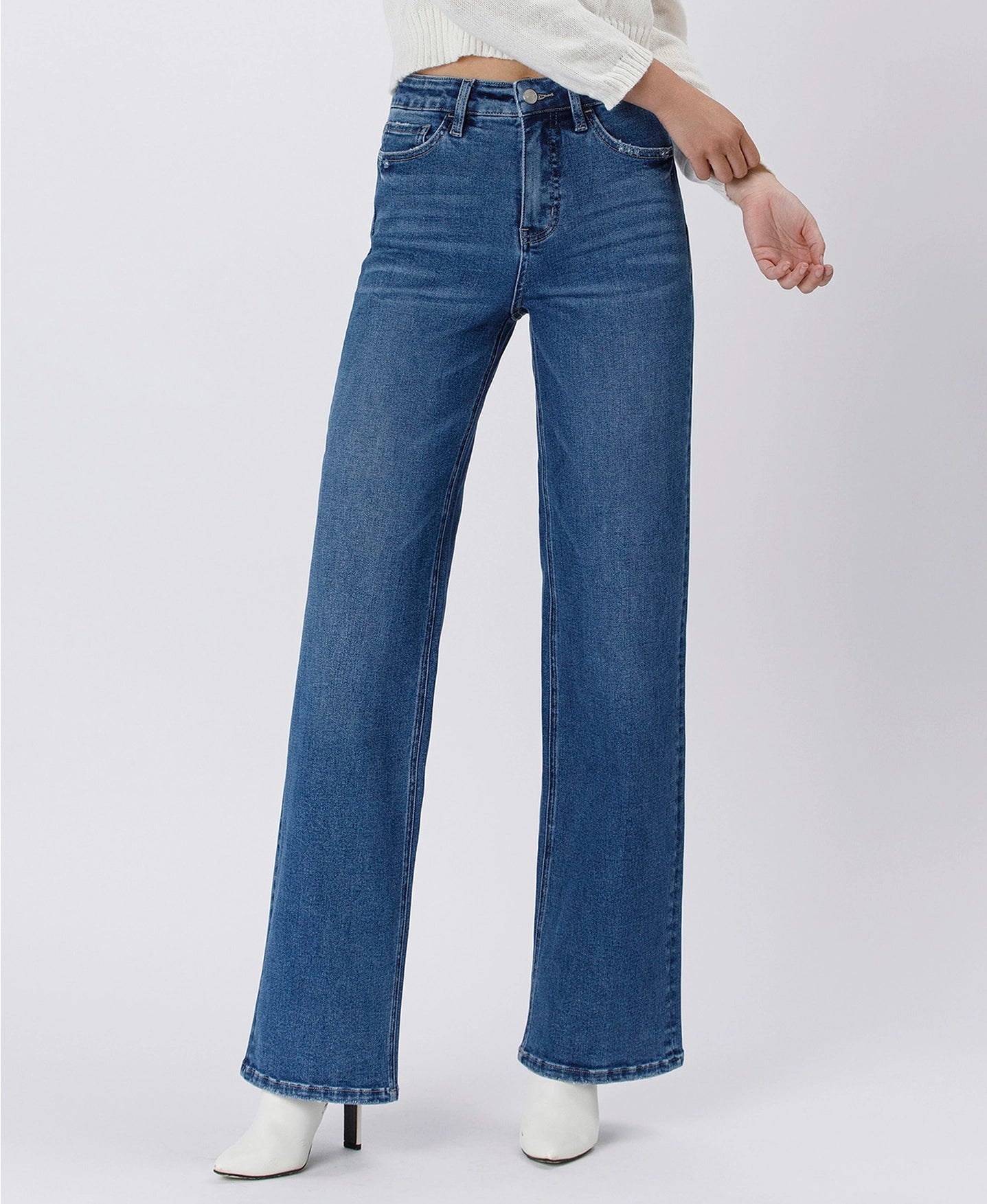 NICEST 90S SUPER HIGH RISE WIDE LEG JEANS