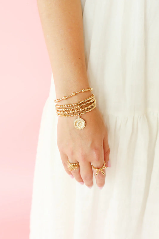 St. Christopher Gold Charm Bracelet