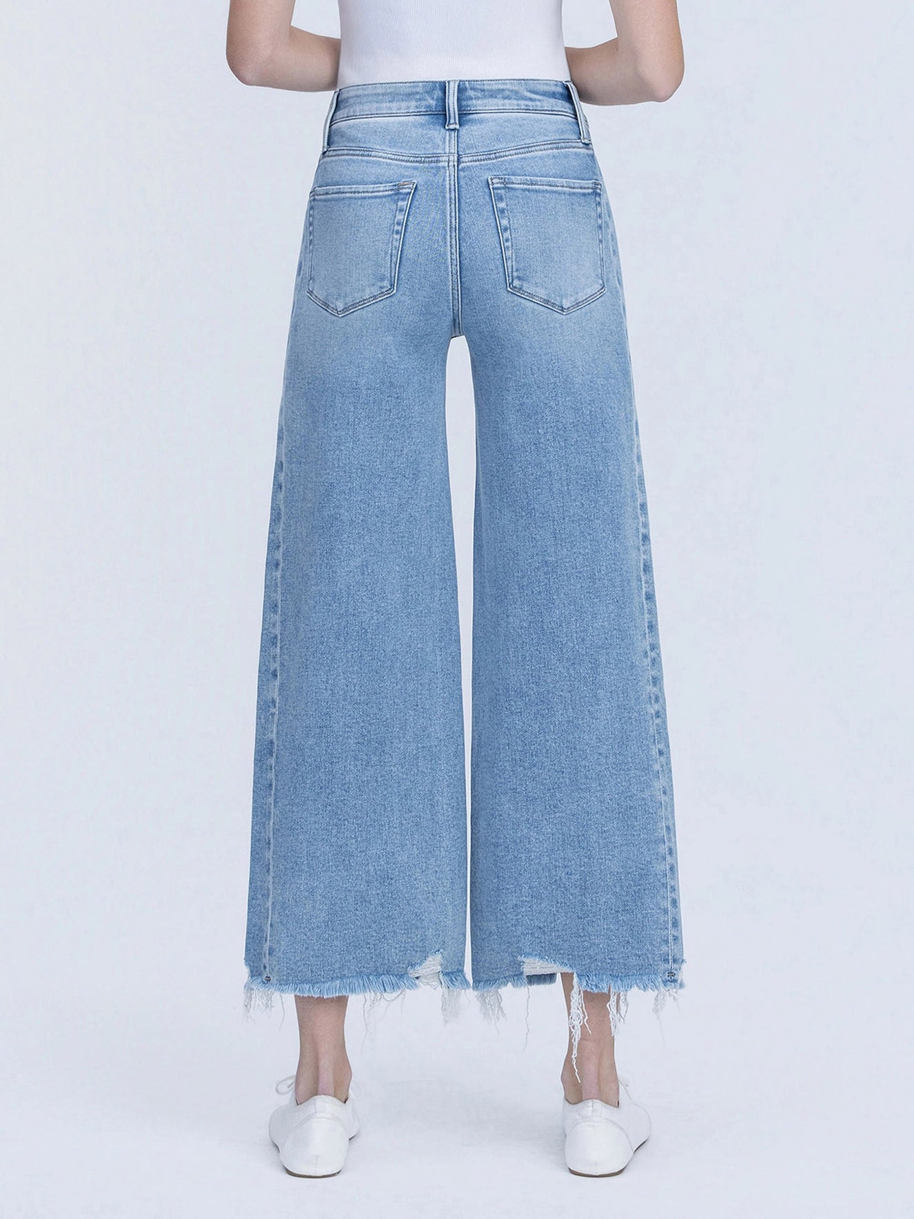 HIGH RISE SIDE PANEL CROP JEANS