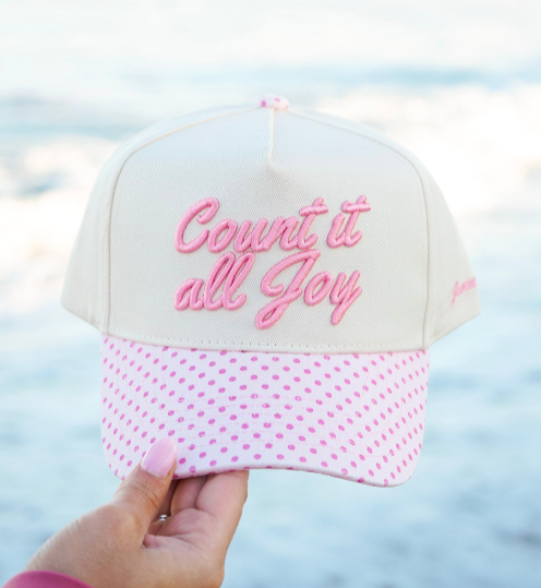 Count It All Joy - Pink Polka Dot Trucker Hat