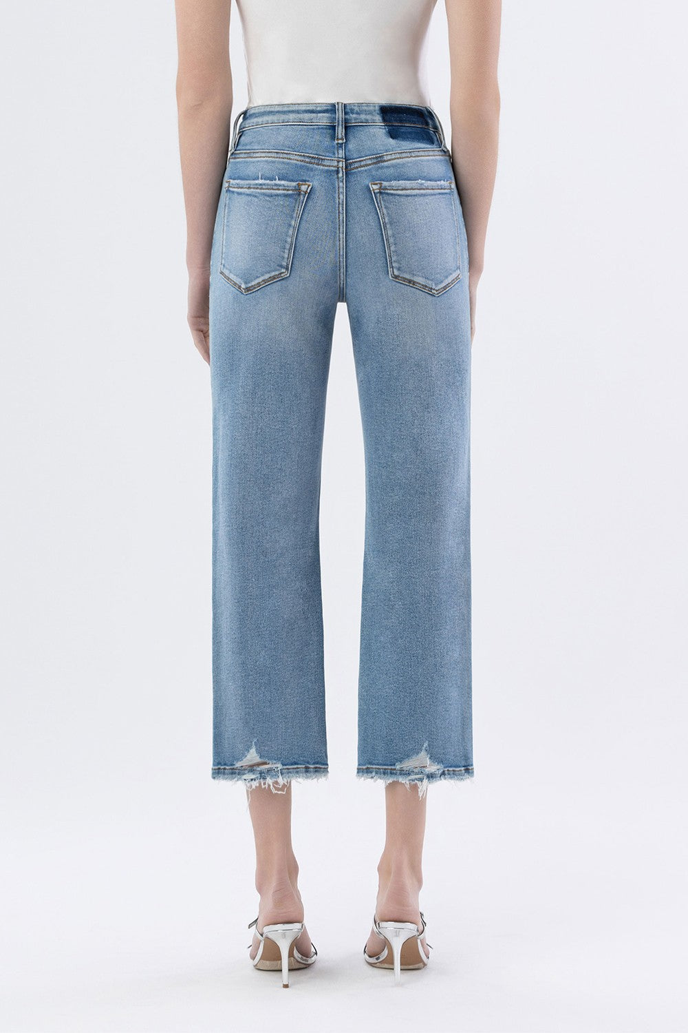 CAPTIVATING HIGH RISE CROP SLIM WIDE JEANS