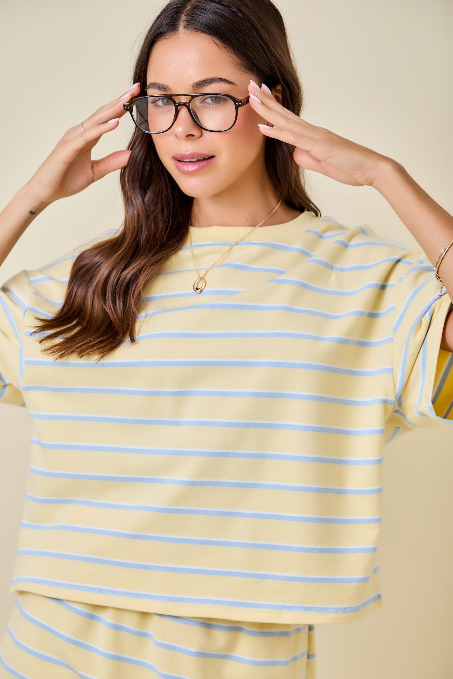 TRENDY STRIPE BOXY SWEATSHIRT TOP- 3 COLORS