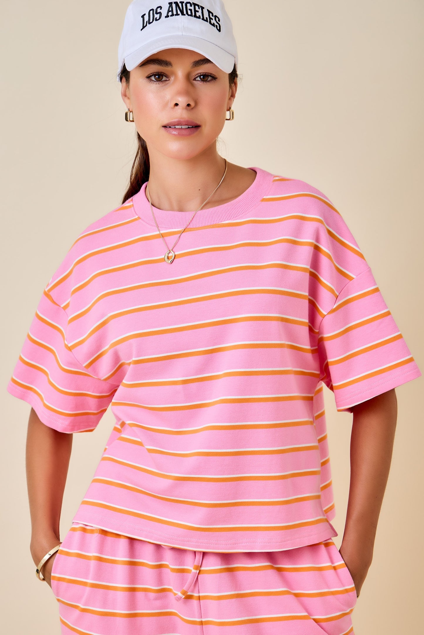 TRENDY STRIPE BOXY SWEATSHIRT TOP- 3 COLORS