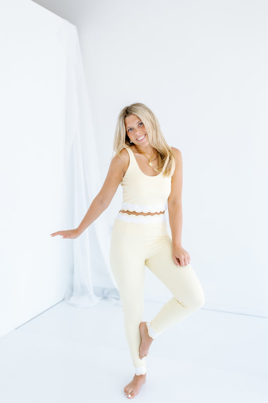 SCALLOPED TANK AND LEGGINGS SET