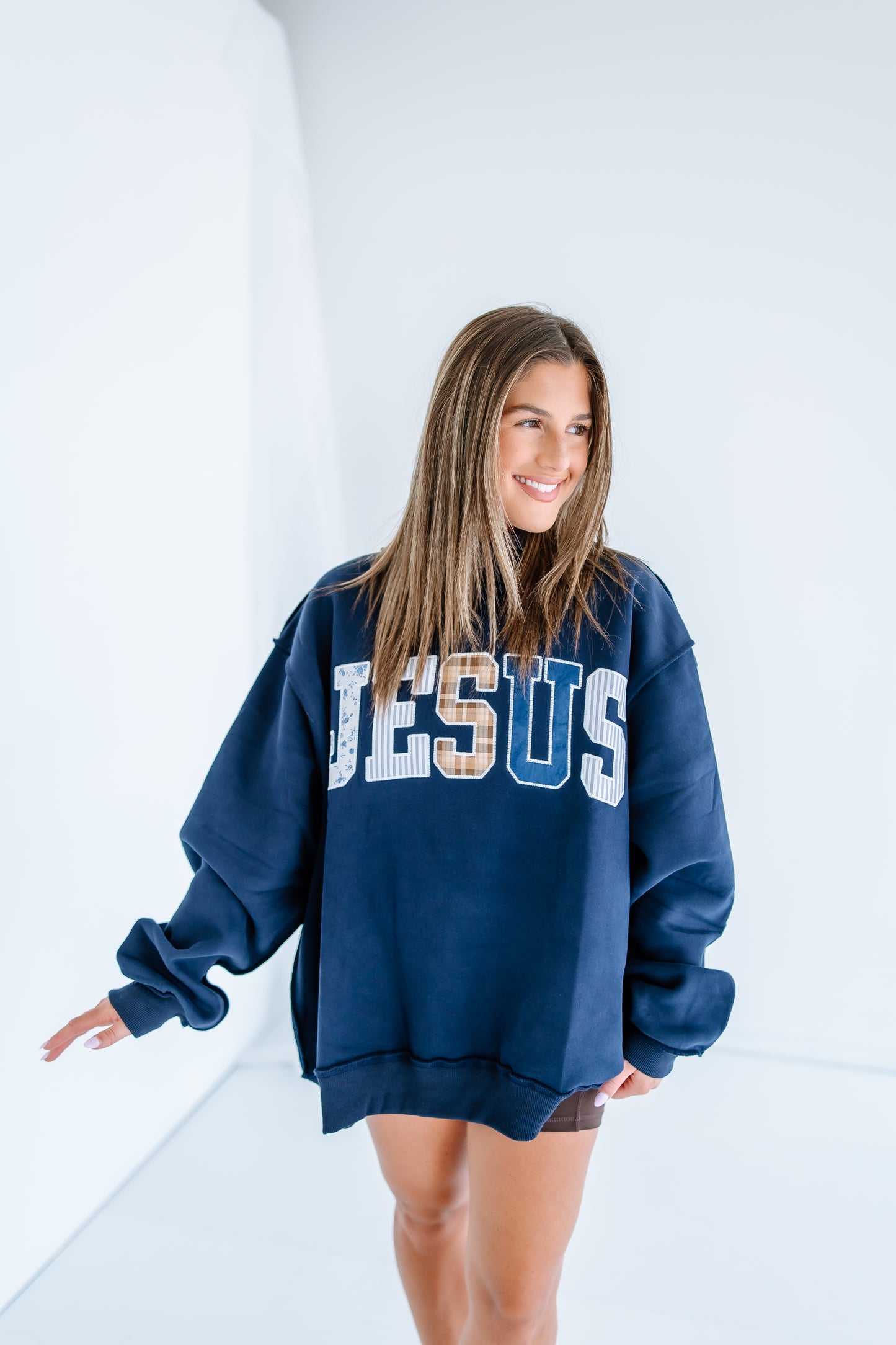 JESUS FUNKY PATTERN MOCK NECK