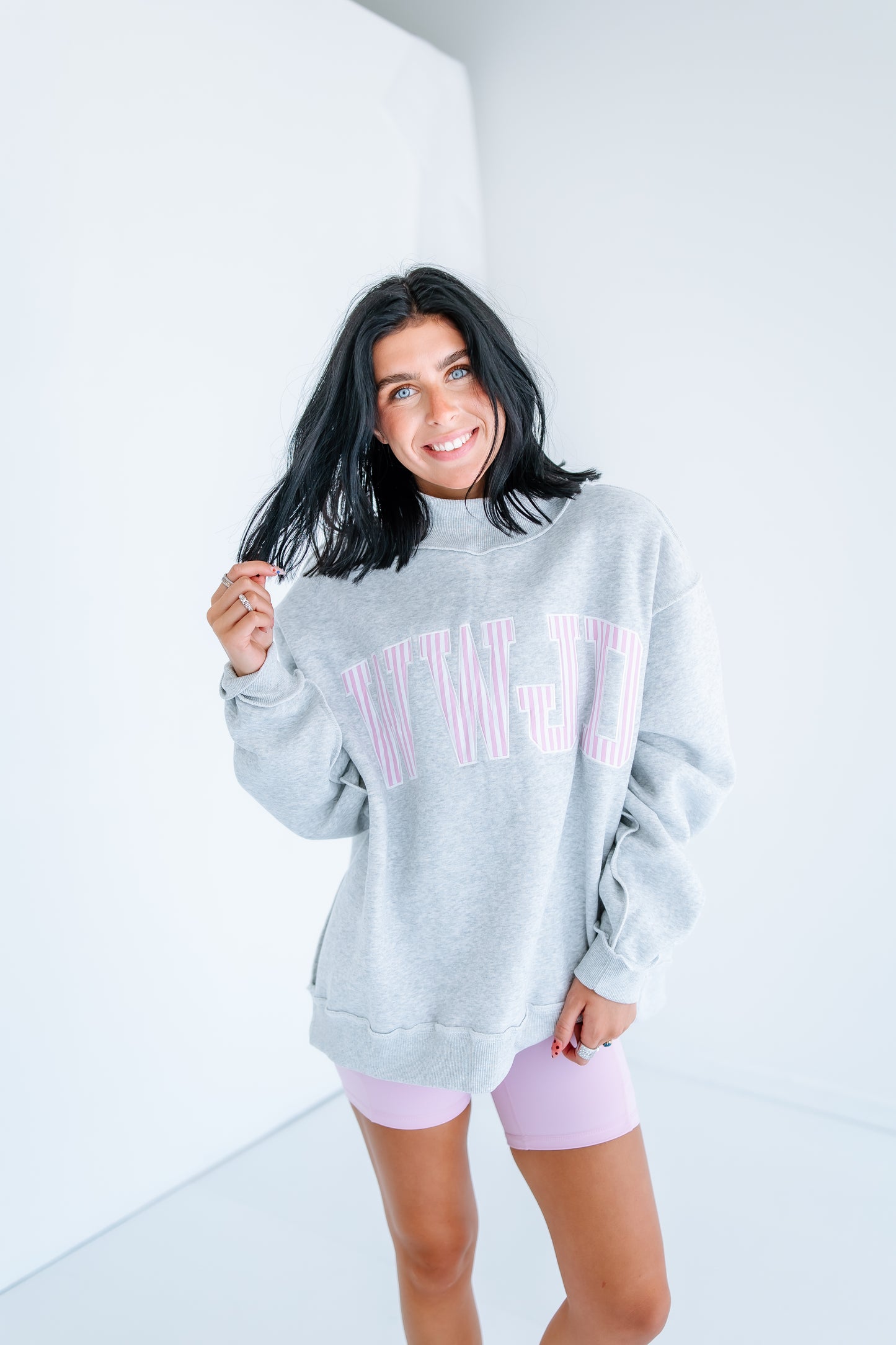 WWJD STRIPE MOCKNECK TOP