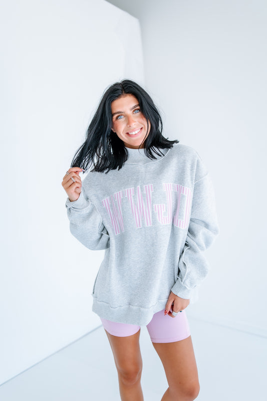 WWJD STRIPE MOCKNECK TOP