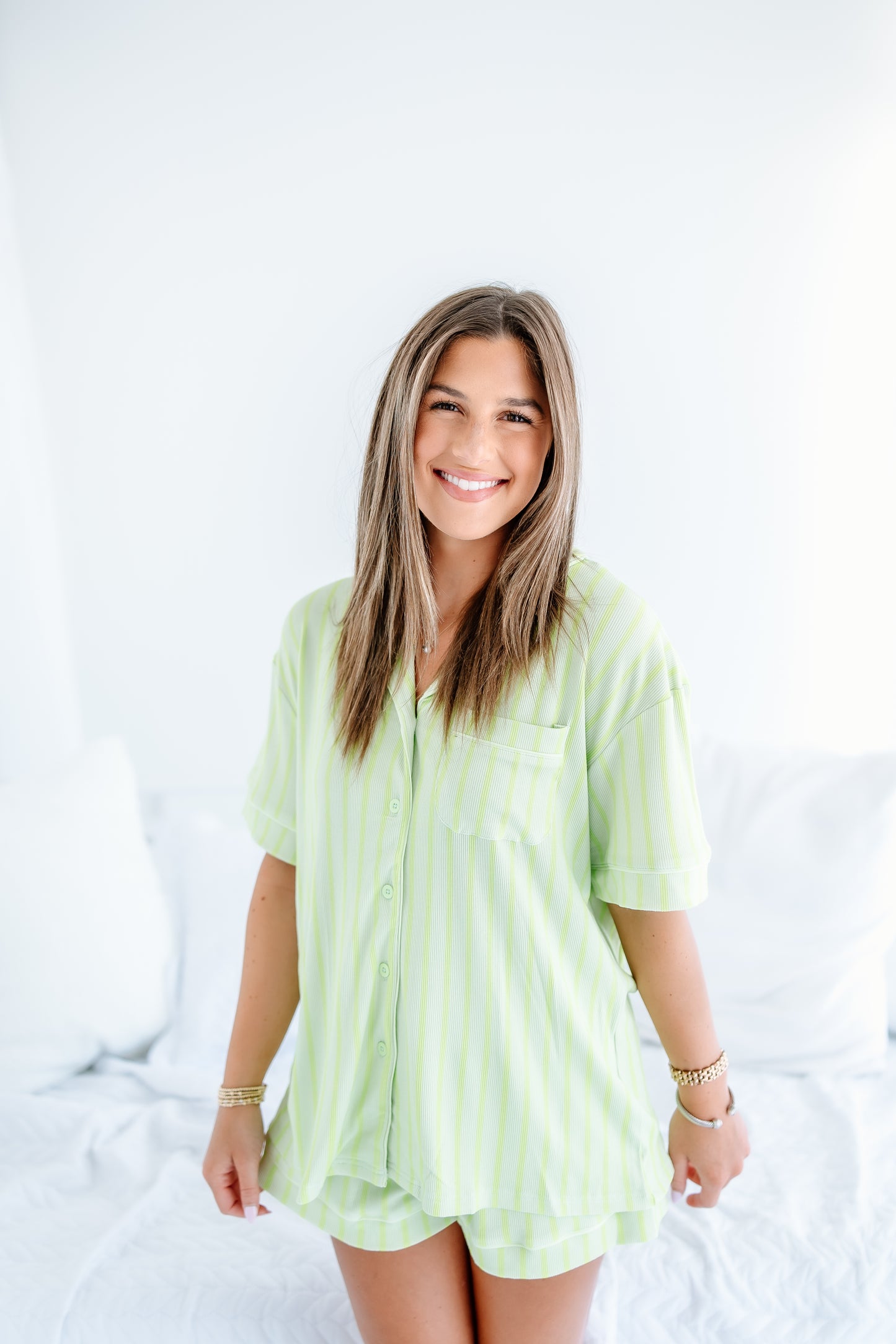 RIBBED BAMBOO PAJAMA SHORTS SET- 2 COLORS