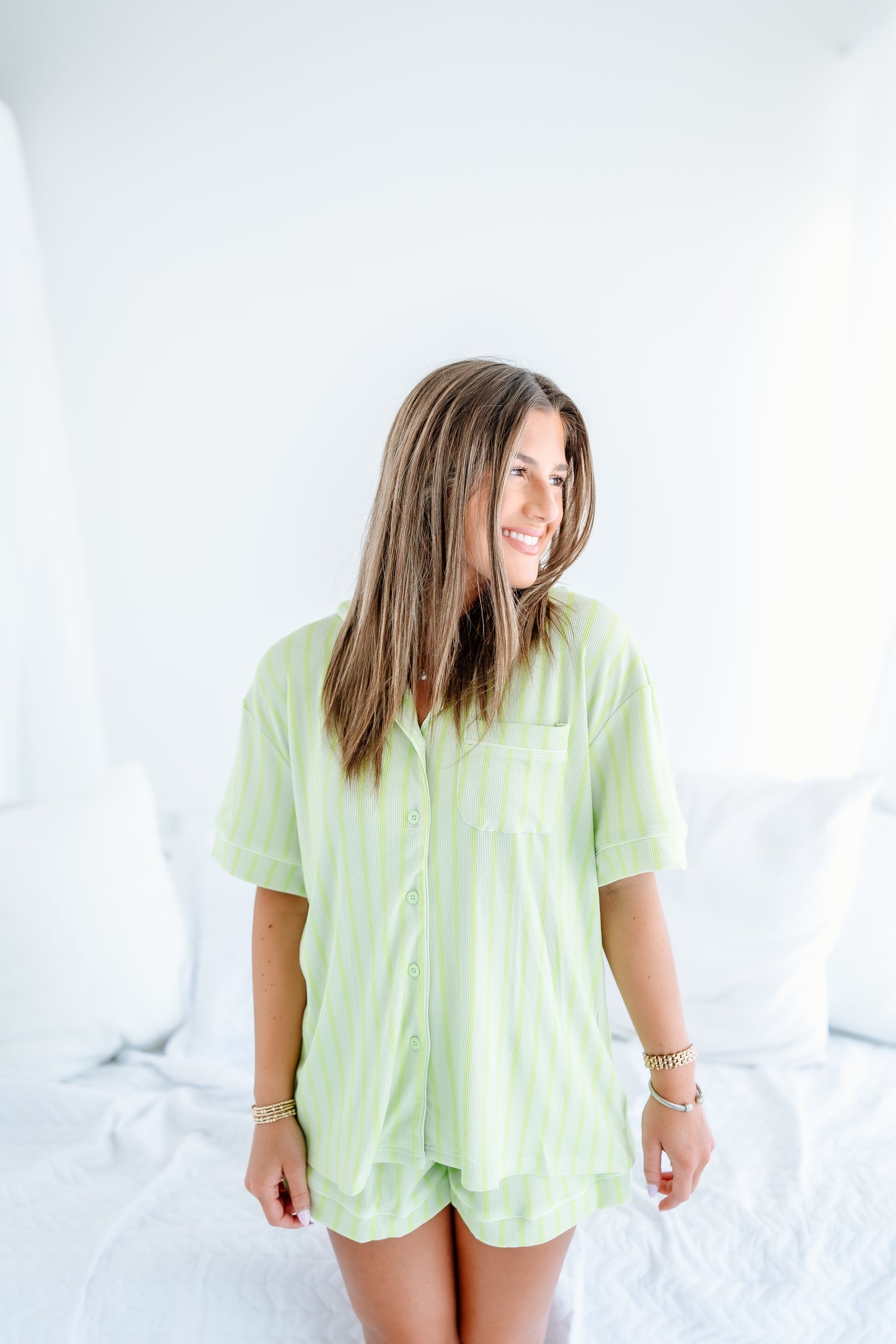 RIBBED BAMBOO PAJAMA SHORTS SET- 2 COLORS