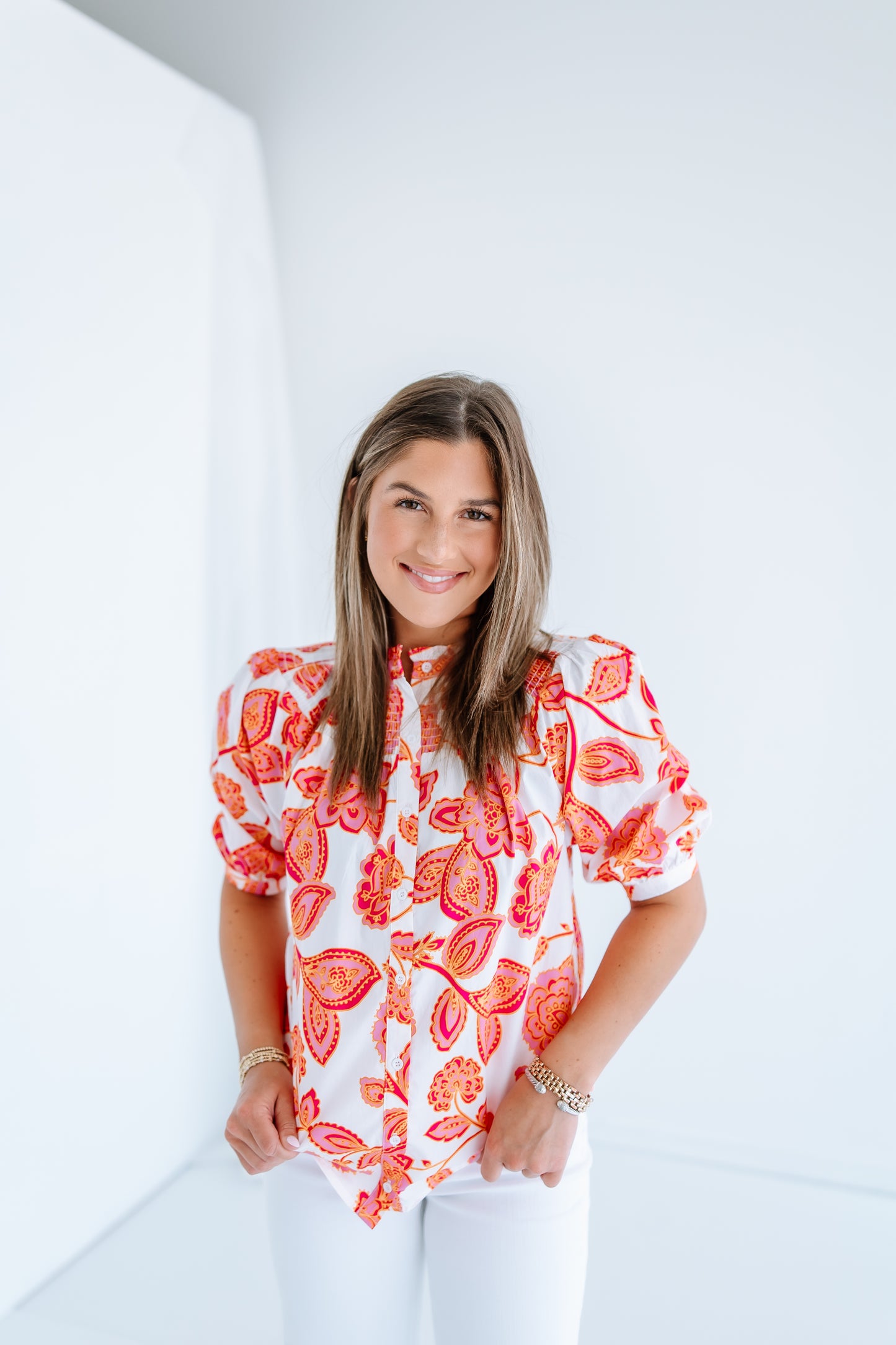 JASMINE FLORAL PUFF SLEEVE TOP