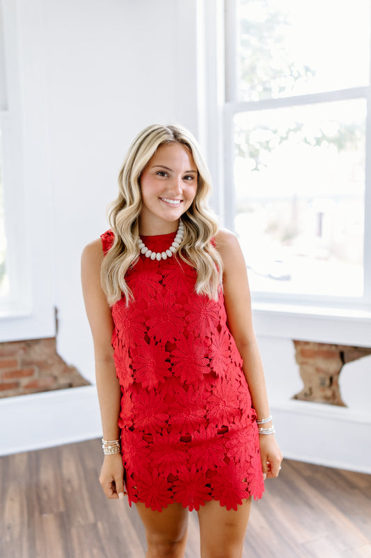 FLORAL SCALLOPED HEM SET