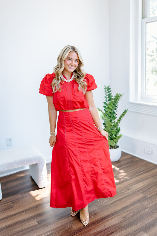 TOUCHDOWN YALL STITCH SKIRT SET
