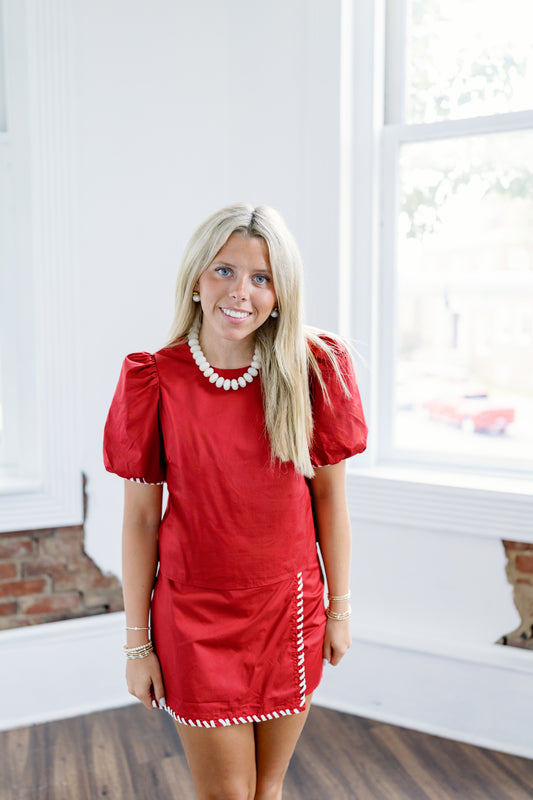 WHIPSTITCH MINI SKIRT SET