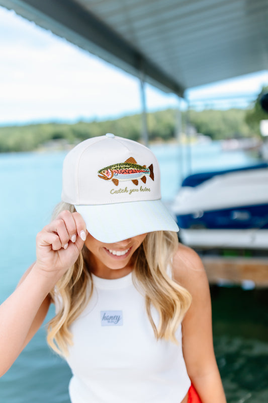 Catch You Later - Green Stripe Hat
