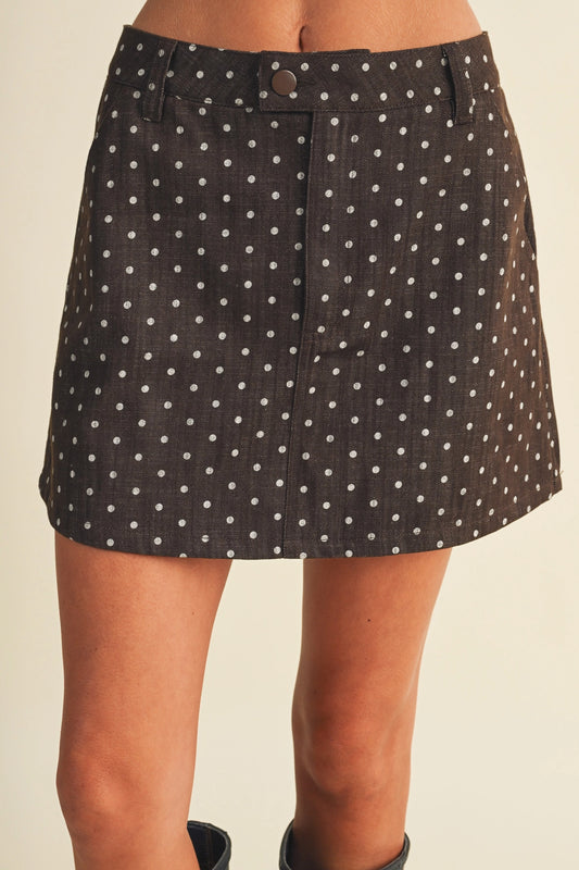 LITTLE POLKA DOT UTILITY SKIRT