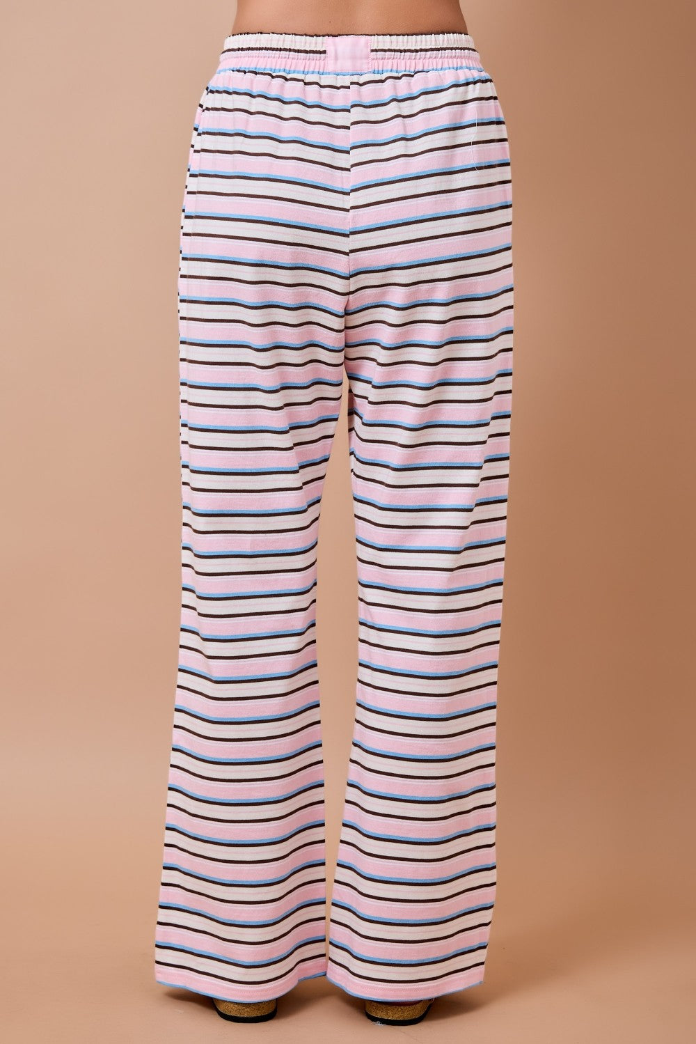 STRIPE WIDE LEG LOUNGE PANTS