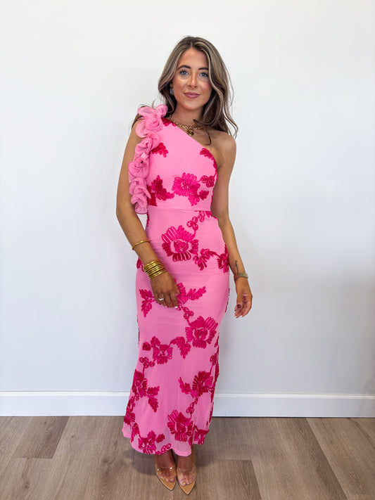 HONEYSUCKLE FLORAL MAXI DRESS