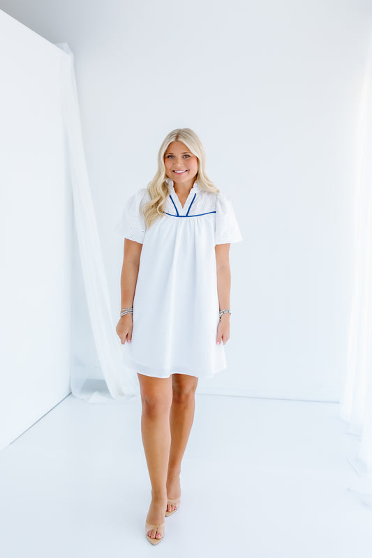 LINING BUBBLE SHORT SLEEVE DRESS