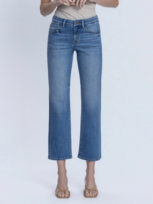 CATCH THE LIGHT MID RISE STRAIGHT LEG JEANS