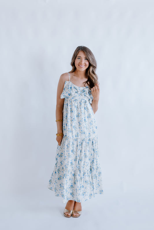 FLORAL BLUES MAXI DRESS