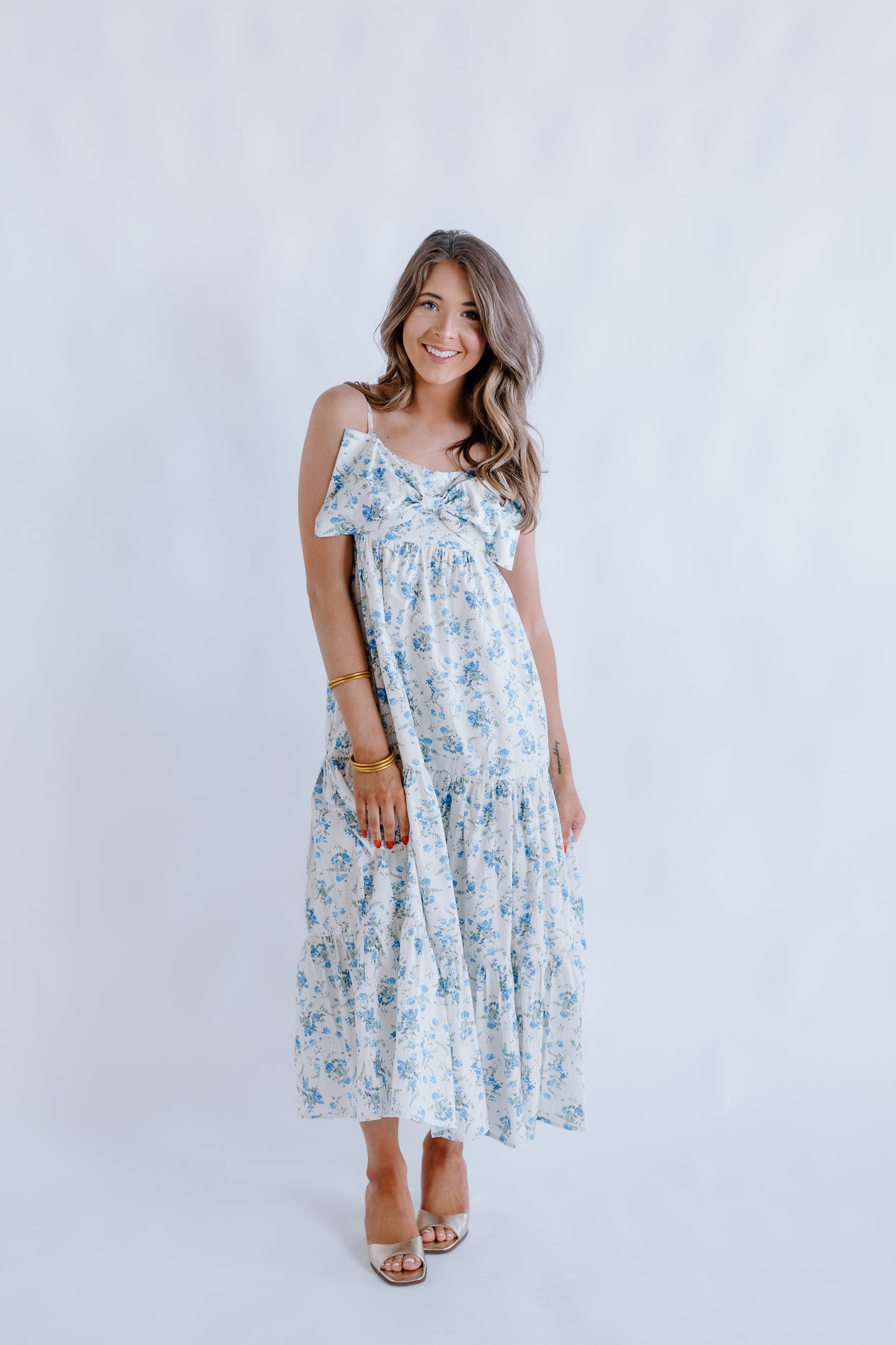 FLORAL BLUES MAXI DRESS