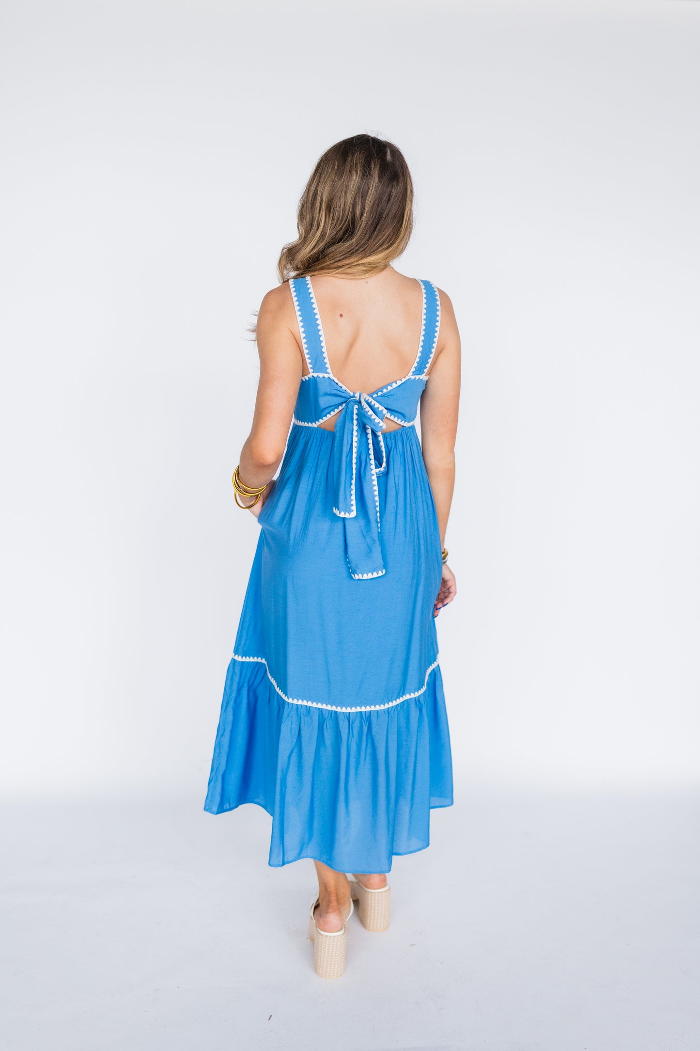 CHAMBRAY CHARM MIDI DRESS