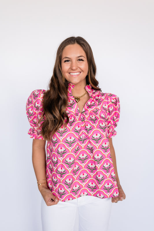 NEVER BEEN ANYWHERE FLORAL TOP