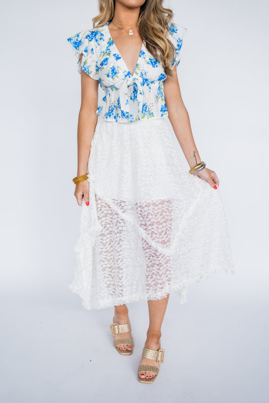 HAPPENS ALL THE TIME FLUTTER SKIRT