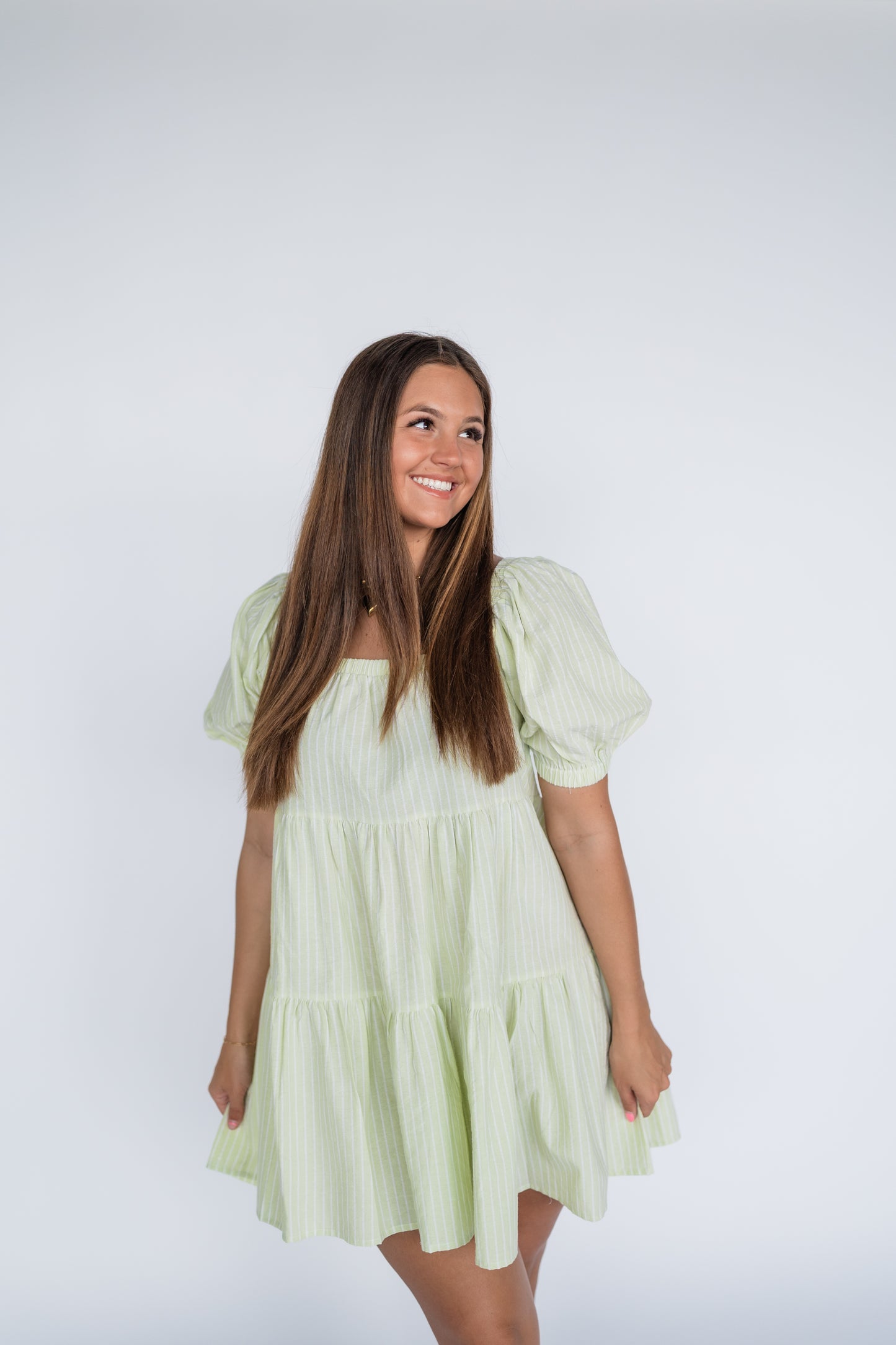 OH HI SPRING PUFF SLEEVE MINI DRESS